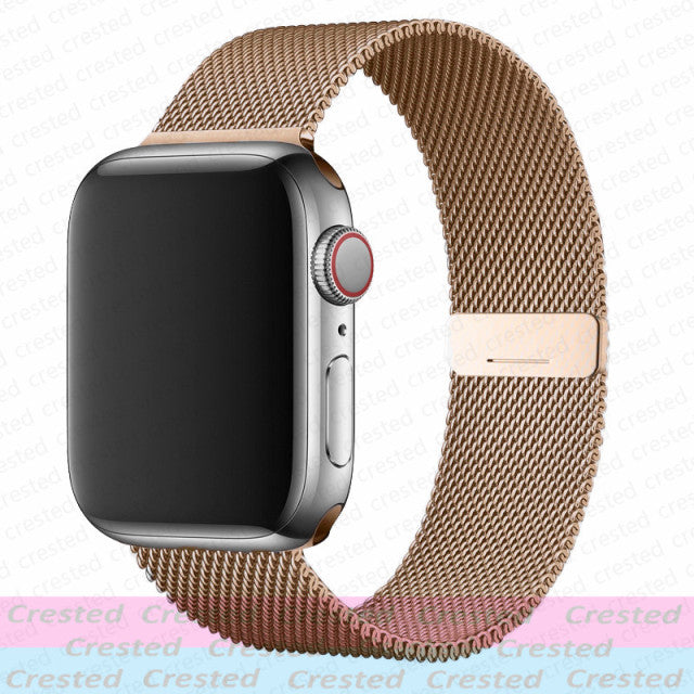 Apple Watch bracelet en maille en acier inoxydable - Montres homme -  Nouveautés 2024