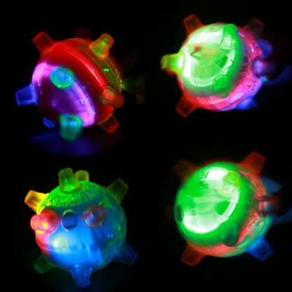 Balle rebondissante lumineuse pour chien